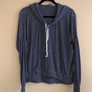BRANDY MELVILLE Striped Hooded Top